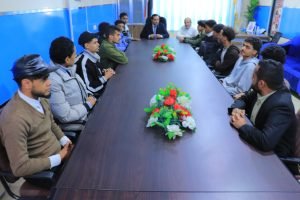 لقاء رئيس الجامعة بالطلبة 