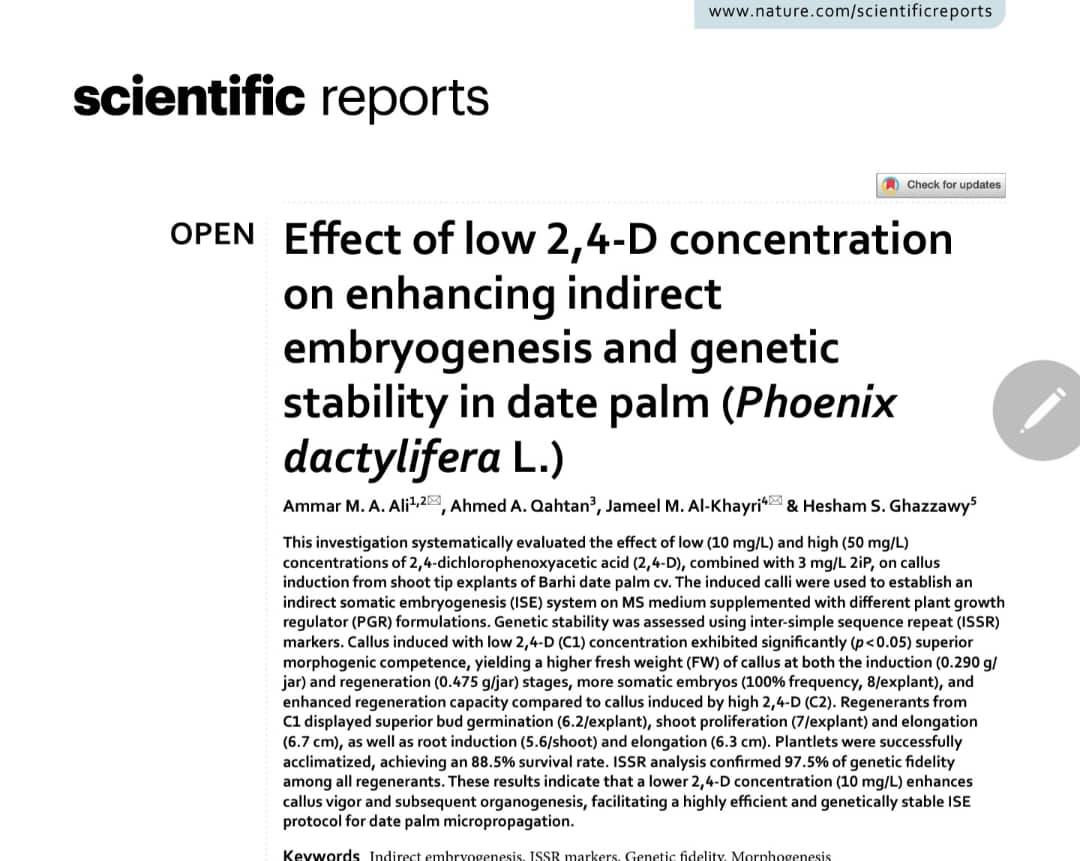 بحث مميز في التكنولوجيا الحيوية