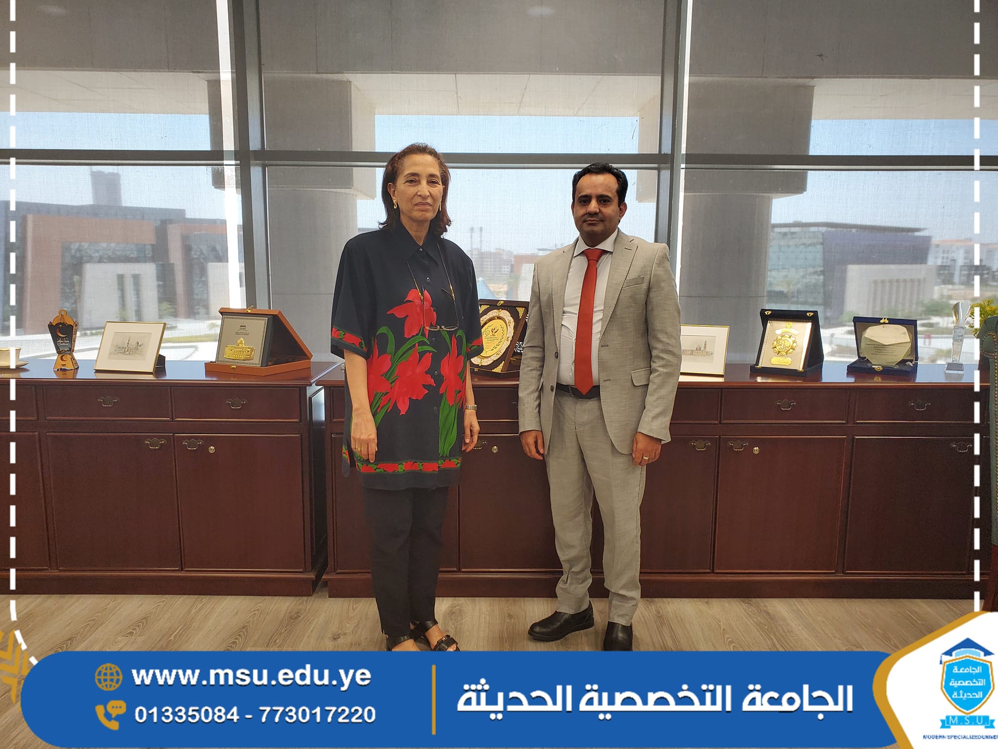 رئيس الجامعة التخصصية الحديثة يلتقي رئيس جامعة مصر للمعلوماتية
