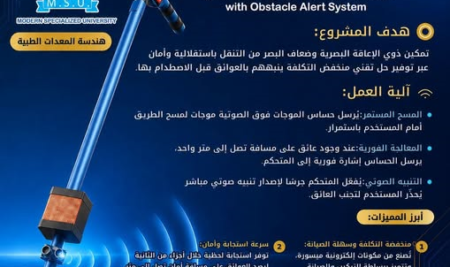 العصا الذكية للمكفوفين ابتكار طبي لطلبة هندسة المعدات الطبية